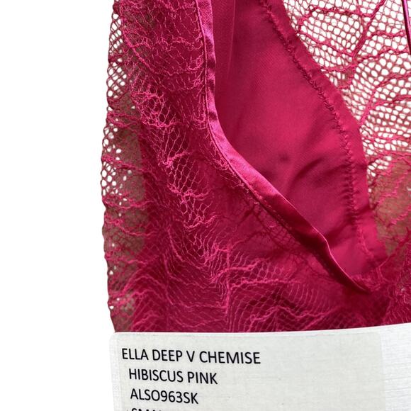 Naked Princess Silk Ella Deep V Chemise Sleep Lingerie Dress NWT Size Small - Picture 9 of 10